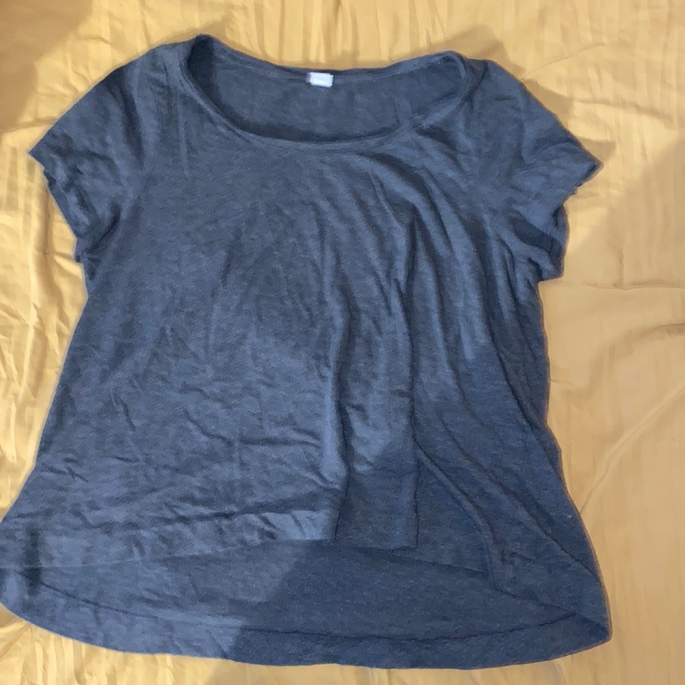dark grey shirt